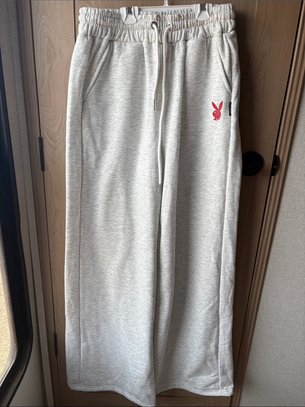 Missguided Light Gray Wide Leg Sweatpants
